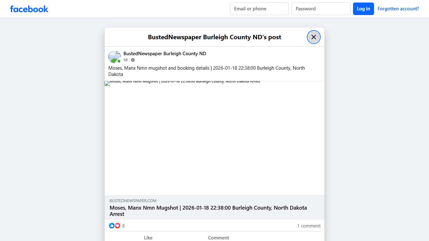 Moses, Manx Nmn... - BustedNewspaper Burleigh County ND | Facebook
